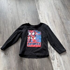 Marvel Spider Kids Black Long Sleeve Shirt
